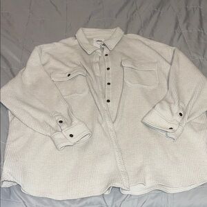 Aerie Cream Lumberjane Buttondown